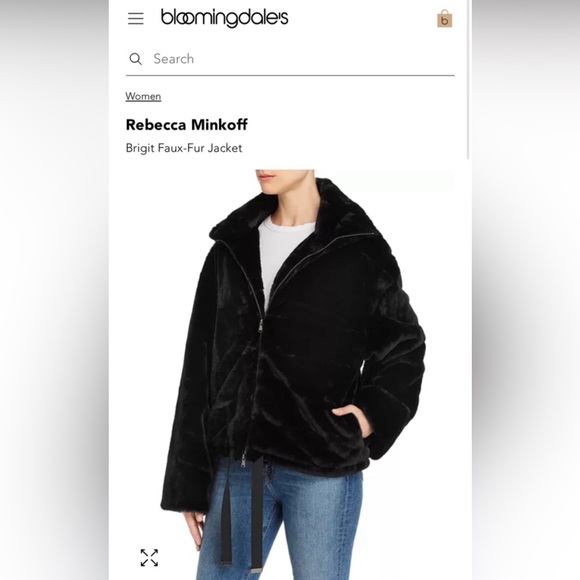 Rebecca Minkoff “Bridget” Faux Fur Jacket in Black - Picture 3 of 16